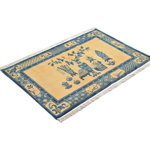 พรมขนสัตว์ทำมือสไตล์โอเรียนทอล ขนาด 10x14 ฟุต - ลายมังกรแบบดั้งเดิม พรมวินเทจถักด้วยมือสำหรับห้องนั่งเล่น - Product Image 2