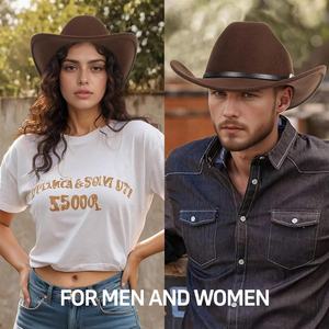 Sombrero de Vaquero de Cuero Premium, Estilo Occidental, Protección Solar para Actividades al Aire Libre, Ajustable, Hecho a Mano, Estilo Country, para Rodeo - Product Image 6