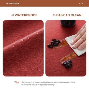 <span class=keywords><strong>Nappe</strong></span> Moderne Tissée en Velours Gris Moyen Bourgogne, Polyester Imperméable, <span class=keywords><strong>Anti</strong></span>-Huile, Antidérapante, Durable, Élégante pour la Cuisine Quotidienne - Product Image 3