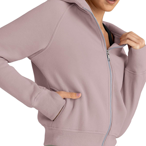 Sweat-shirts à capuche entièrement zippés pour femmes, qualité supérieure, mélange de coton, logo personnalisé, marque privée, fournisseur de vêtements OEM ODM, personnalisé pour hommes - Product Image 6