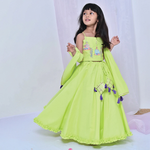 Ensemble Lehenga Choli indien très demandé pour enfants de 1 à 5 ans, pour filles, pour mariage, fête, festival, tenue ethnique de créateur - Product Image 2
