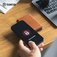 Porte-cartes de crédit vintage pour homme TILONSTAR TC124, trifold, avec poche, billetera, protection RFID, porte-cartes en cuir avec fonction pop-up
