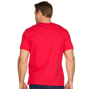 เสื้อยืดสีแดงแบบยูนิเซ็กซ์ สีทอง เนื้อผ้านุ่ม 100% ผ้าฝ้าย เสื้อยืดเต็มตัว สกรีนโลโก้ได้ ทรงปกติ - Product Image 2