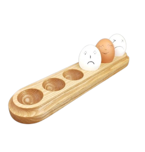 <b>Large</b> Selling Handmade Acacia Wood Egg Holder <b>Tray</b> Rectangular Dark Brown Kitchen Rack for Serving <b>Trays</b> - Product Image 1