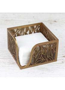Wooden <b>Tissue</b> Box Holder With Sunflower Design Free Standing Decorative Napkin Stand For Tabletop Use - Product Image 3