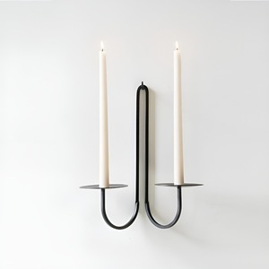 Best Premium Latest Design Vintage Iron Metal Candle Stick Holder Wall Decorate <b>Black</b> Finished Wholesale Prices for Home Decor - Product Image 1
