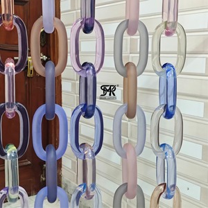 Contemporary Resin Craft Transparent Acrylic Hanging Chain Wall Accent Decorative <b>Decor</b> for Stylish Home Interiors - Product Image 6