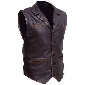 Chaleco de Motocicleta de Marca Privada OEM ODM, Chaleco de Cuero Genuino Estilo Motero, Fabricante al por Mayor, Ligero - Product Image 4