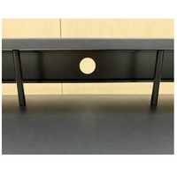 Escritorios de Computadora Modernos de Lujo con Cajones, Diseño Simple para Oficina y Hogar, Tablero de Partículas y Metal, Color Negro, SCE PCD-199BK