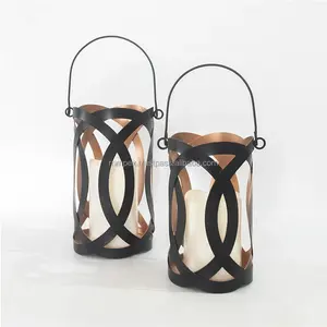 RR Impex Gold and black nordic candle holders decorative lanterns candlestick metal candle holders Sample Available from India