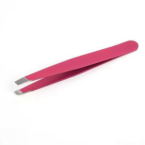 Custom Logo Durable Stainless Steel Eyebrow Tweezers Slanted Tip Beauty <b>Makeup</b> <b>Tool</b> Private Label Supplier - Product Image 2