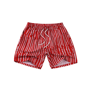 Pantalones Cortos de Playa para Hombre, Última Moda, 100% Poliéster, Impermeables, Estampado Digital Multicolor, Rayados, Ropa de Playa de Verano - Product Image 1