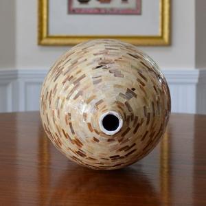 Jardinière en métal avec incrustation de os, faite à la main, de forme ronde, style minimaliste, pour la décoration de la maison, produit de luxe, exportations en gros - Product Image 5