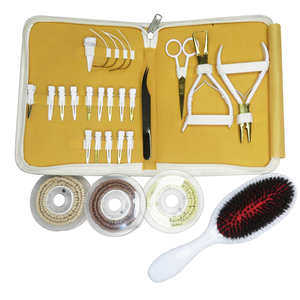 ชุดอุปกรณ์ต่อผมแบบกำหนดเอง พร้อมคีมต่อผม เข็มรูปตัว C กิ๊บจัดแต่งทรงผม กรรไกร และห่วงคล้อง - Product Image 5