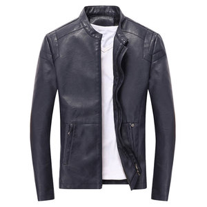 Men's High Quality Sheep Skin Leather <b>Canvas</b> <b>Waterproof</b> Reversible Breathable Streetwear Hooded Jacket Custom Logo Designer - Product Image 4