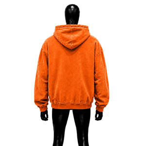 Holy Sun Bird <b>Graphic</b> Orange <b>Zip</b> <b>Up</b> <b>Hoodie</b> Oversized Vintage Streetwear Distressed Print Hooded Sweatshirt Casual Unisex Urban - Product Image 2