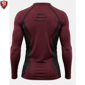 Unisex <b>Long</b> <b>Sleeve</b> Rash Guard <b>Compression</b> <b>Shirt</b> Printed Quick Dry Spandex/Polyester Sports Bodysuit Lightweight Activewear - Product Image 2