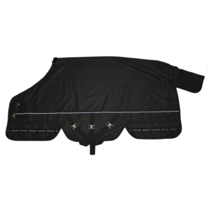 Manta para Caballo Negra, Ligera, Acolchada, para Doma, con Herrajes de Acero Inoxidable, Acabado Liso, Cierres Ajustables en el Pecho - Product Image 4