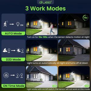 25W LED Security Flood Lights 2000LM Outdoor Motion Sensor Remote Dimmable Brightness 3000K-6500K Color <b>Range</b> - Product Image 6