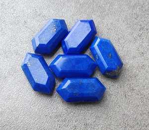 Lapislázuli Natural, Forma Hexagonal, Corte Plano, Calibrado, Gema Suelta para Joyería - Product Image 6