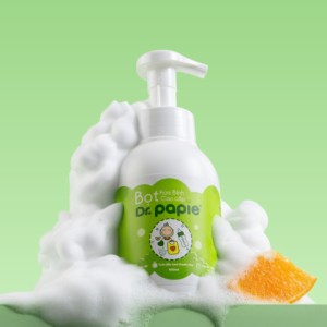 Dr. Papie Baby <b>Bottle</b> Cleaning Foam Nozzle Plant Based Ingredients Gentle Safe Baby Digestion Deep <b>Milk</b> Grease Removal <b>Bottle</b> - Product Image 5