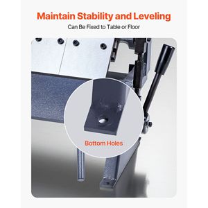 Prensa plegadora de chapa metálica de 12 pulgadas, capacidad para acero dulce de calibre 20, máquina dobladora de metal ajustable de 0-135 grados, plegadora de caja, plegadora de panel, plegadora de prensa - Product Image 5