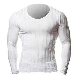 T-shirts élégants pour hommes à manches longues, impression sérigraphique personnalisée, 100% coton, blancs, été, séchage rapide, respirants, marque privée, unisexe - Product Image 5