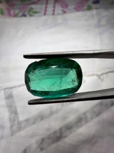 Tourmaline naturelle, pierre précieuse en vrac, coupe coussin verte pour la fabrication de bijoux - Product Image 3