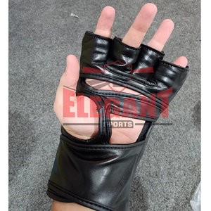 Guantes de MMA para UFC, de Cuero Negro, con Acolchado, Protección para el Tobillo, Protección para los Dedos, para Entrenamiento de Kickboxing, Muay Thai, Antideslizantes, Personalizables - Product Image 6