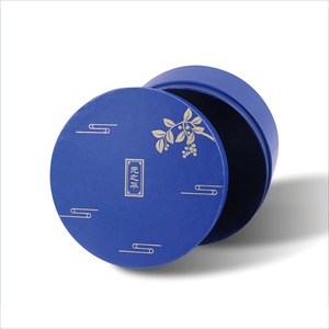 Blue Cylinder Box Logo Print Gift Paper Boxes - Product Image 2