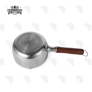 Venta al por mayor japonés Yukihira Pan <span class=keywords><strong>cacerola</strong></span> de acero inoxidable <span class=keywords><strong>con</strong></span> tapa de vidrio utensilios de cocina Set olla de vapor <span class=keywords><strong>con</strong></span> mango de madera - Product Image 6