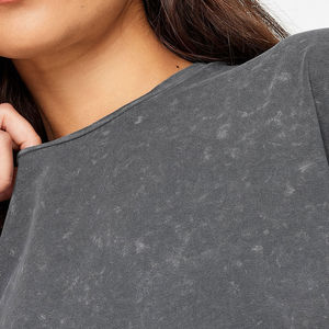 T-shirt Femme Délavé à l'Acide Haute Qualité, Style Vintage Streetwear, 100% Coton Toile, Personnalisable, Prix de Gros OEM, Meilleures Ventes - Product Image 5