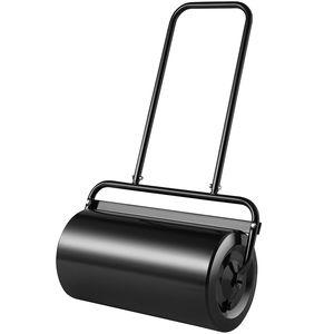 Rouleau à gazon en acier de 13 gallons rempli de sable/eau avec bouchon de rotation facile, poignée ergonomique en U, rouleau à gazon manuel moderne - Product Image 5