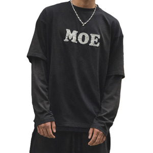 Camisetas de manga larga a capas para hombre, estilo urbano, de algodón, oversize, con bordado de chenilla, para venta al por mayor, producción OEM - Product Image 2