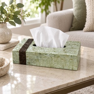 Caja de pañuelos de madera de diseño personalizado, portapañuelos para el hogar, restaurante, oficina, decoración de mesa, cocina, comedor, organizador elegante. - Product Image 1