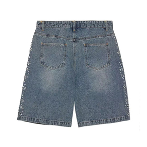 Premium Quality <b>Denim</b> Short for Men Custom <b>Denim</b> Shorts with High Quality Breathable <b>Material</b> Comfortable and Regular Fit Style - Product Image 2
