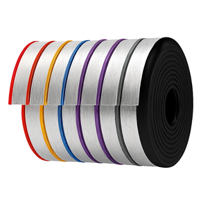 Bande LED latérale en acier avec noyau en caoutchouc et bord lettré, largeur 6cm/8cm, bobines de 100m par rouleau, pour canaux en acier, découpe sur mesure - Product Image 3