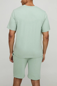 Ensemble de jogging 2 pièces pour homme, coupe classique, haute qualité, été, logo imprimé en 3D personnalisé, polyester/coton lourd 320 g/m² - Product Image 5