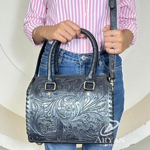 Bolsos de Viaje de Cuero Genuino Negro de Lujo para Mujer, Bolsos de Lona con Cierre de Cremallera a la Moda para Unisex - Product Image 1