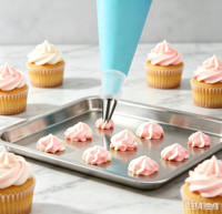 3 pièces # Embout de pâtisserie en forme de fleur 2D, outil de pâtisserie en acier inoxydable pour la décoration de biscuits, cupcakes et gâteaux, pour la préparation de crèmes DIY