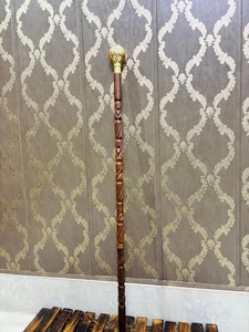 Solid World Globe Brass Polished Handle Multifunction Designer Wooden Walking <b>Stick</b> for Halloween Thanksgiving Easter - Product Image 3