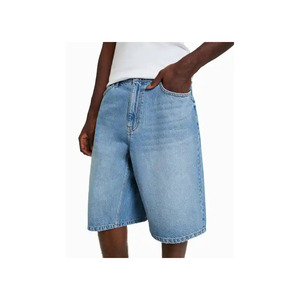 Pantalones Cortos de Mezclilla para Hombre, Estilo Coreano Vintage, Holgados, a la Rodilla, Lavado Medio, Moda Verano 2026 - Product Image 5