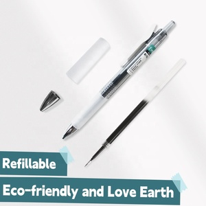 Yüksek kalite 0.5mm plastik jel klip basın kalem siyah kırmızı mavi dolma kalem nötr mürekkep ile öğrenciler ve sınavlar için - Product Image 4