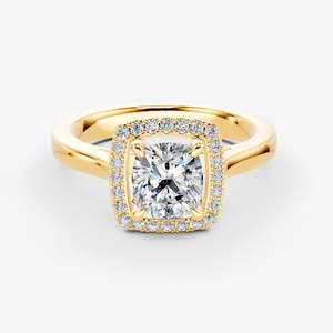 Natural Halo <b>Cushion</b> Solitaire <b>Ring</b> in 18K Rose Gold Fashionable Diamond <b>Ring</b> For Women <b>Wedding</b> <b>Ring</b> Halo <b>Ring</b> Women Classic Gif - Product Image 5