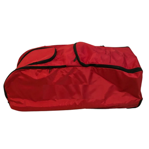 Sac de sport en nylon rouge avec roulettes, sangle réglable, fermeture éclair, grande capacité 40-55L, style décontracté unisexe, vente en gros - Product Image 5