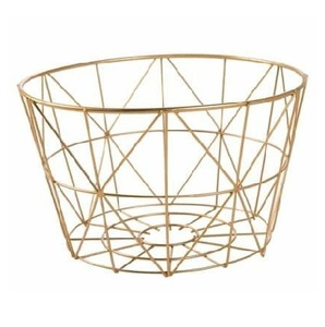 Geometric Metal <b>Wire</b> Fruit Bowl <b>Storage</b> <b>Basket</b> Modern Style Decorative Iron <b>Wire</b> Holder Eco-Friendly Golden Kitchen Organizer - Product Image 1
