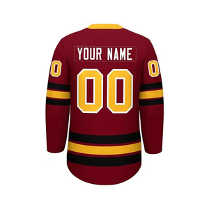 Nueva Camiseta de Hockey sobre Hielo Personalizada para Hombre 2026, Ropa Deportiva Duradera de Secado Rápido con Nombre del Equipo, Venta al Por Mayor, Impresión por Sublimación Cosida - Product Image 5