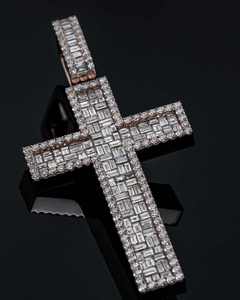 925 Sterling <b>Silver</b> Moissanite Cross Pendant Iced Out VVS Lab Diamond <b>Charm</b> Hip Hop Jewelry Custom Design - Product Image 3