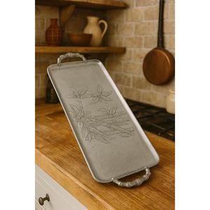 Large Silver <b>Tray</b> With Handles Decorative Serving <b>Trays</b> Commercial Use Hotel Restaurant Supplies Fruits Cookie <b>Snacks</b> <b>Tray</b> 2026 - Product Image 1