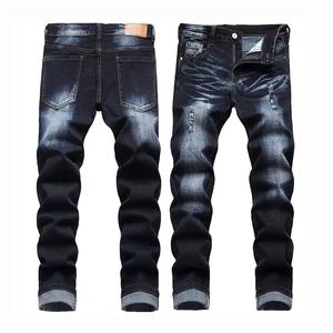 Jeans de Mezclilla Rectos de Corte Regular de Alta Calidad para Hombre, 100% Algodón, Ligeros, Lavado Snow Wash, Estilo Urbano, Servicio OEM al por Mayor - Product Image 6